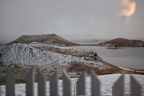 Lake Mvatn (looking outside from our hotel window)